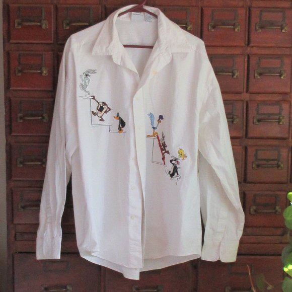 Heavy White Cotton DISNEY Shirt XL Unisex - Picture 1 of 5